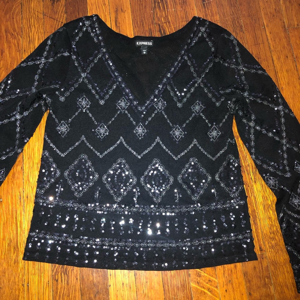 Express metallic NYE top